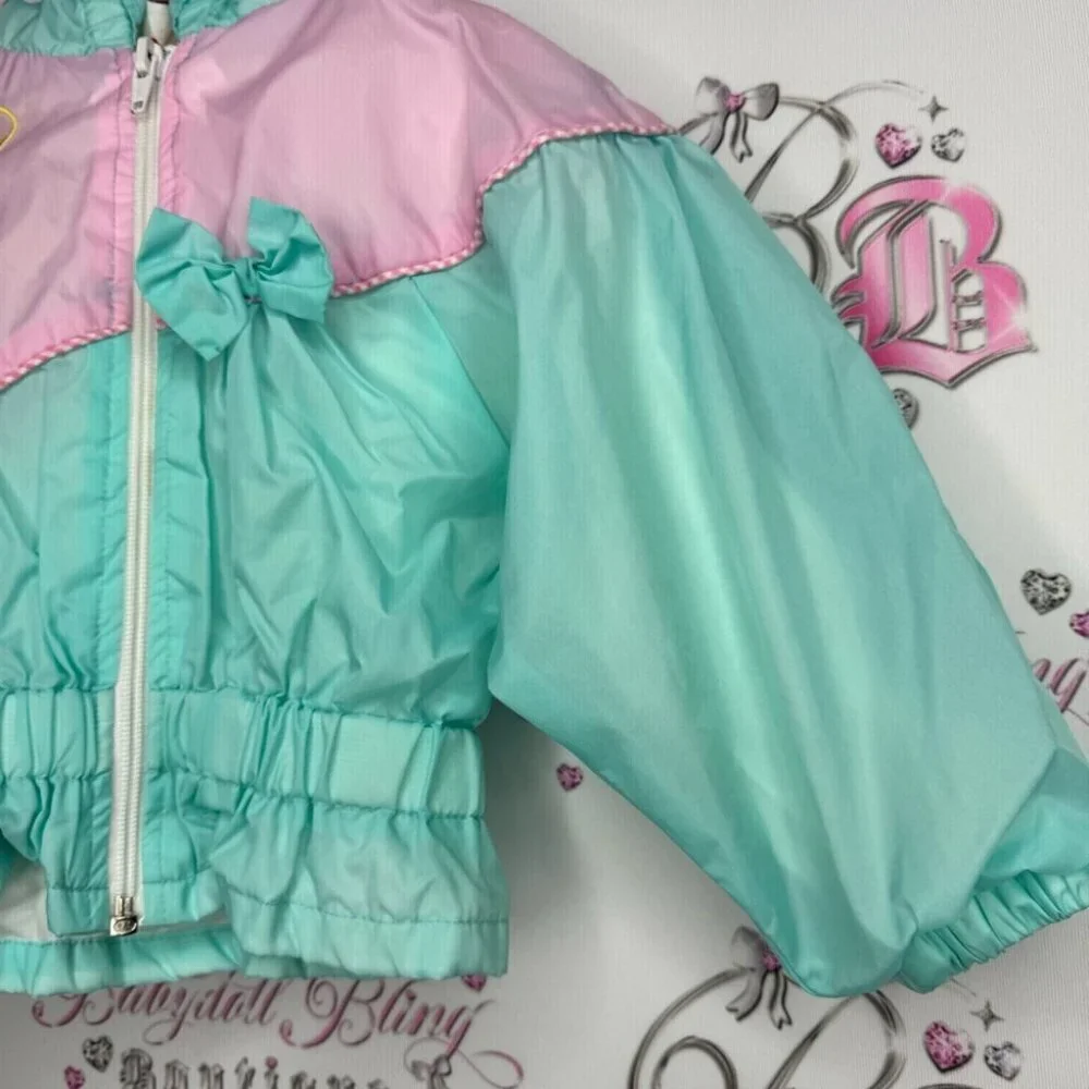 Little wishes coat jacket raincoat light weight vintage cotton candy Colors 🐥